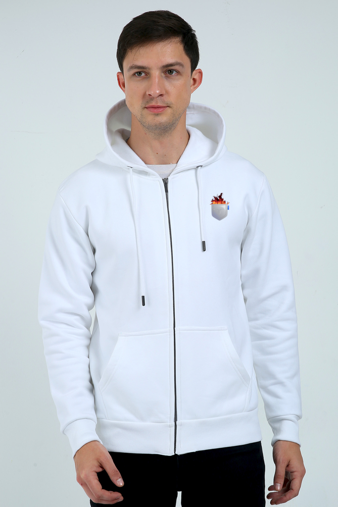Fire Pocket Hoodie – Cool 3D Flame Graphic for Men & Unisex | Streetwear Pullover
