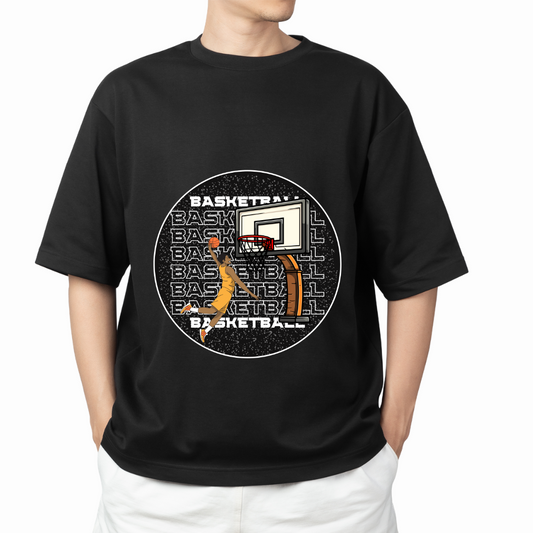 Basketball Graphic  Oversized Classic T-Shirt – Bold Streetwear for Ballers