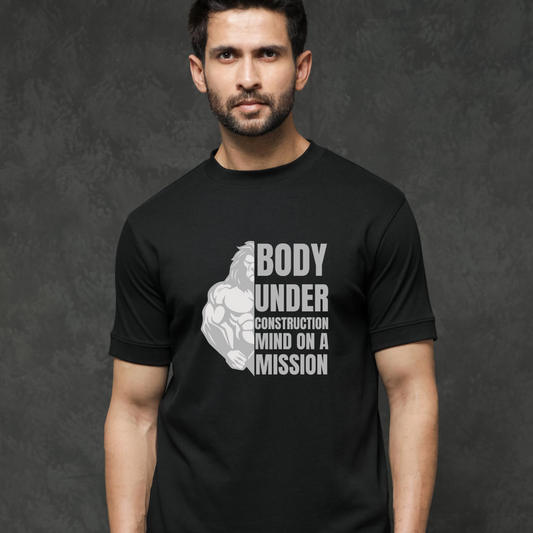 Body Under Construction T-Shirt – Motivational Gym Unisex Tee  Fitness Mindset Workout Shirt