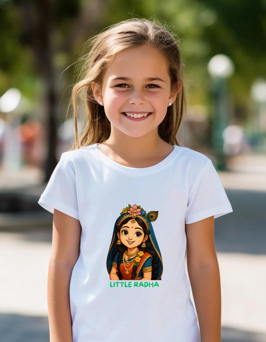 Little Radha – Girls Festive Janmashtami T-Shirt