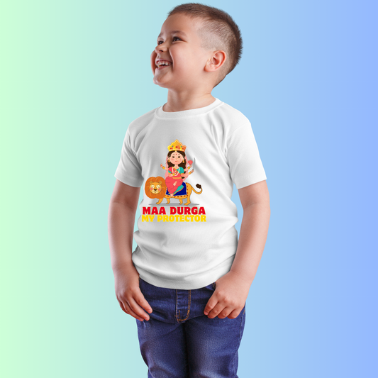 Maa Durga My Protector Kids T-Shirt