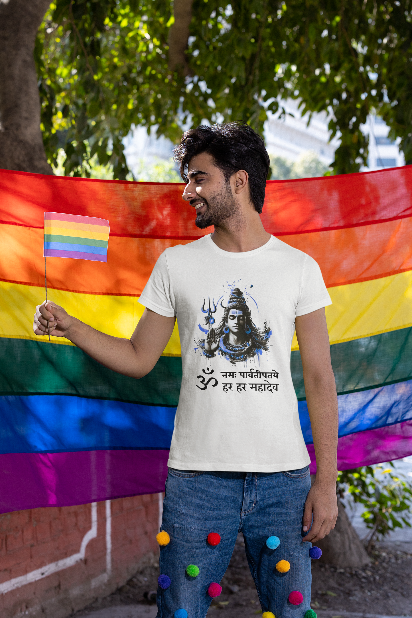 Har Har Mahadev – Om Namah Parvati Pataye white T-Shirt