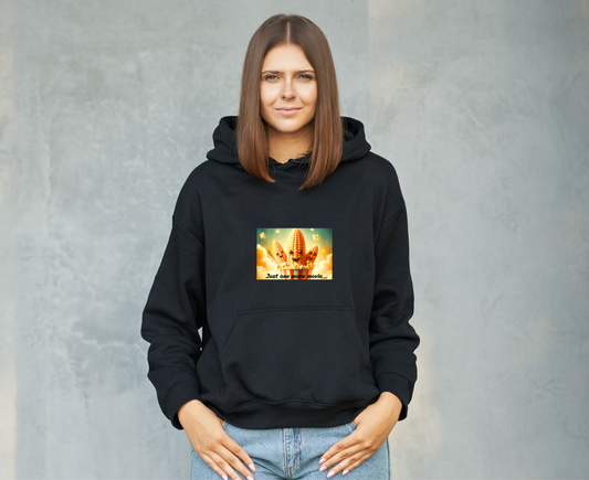 Just One More Movie Hoodie for Women | Cute Popcorn Print | Cozy Movie Night Sweatshirt