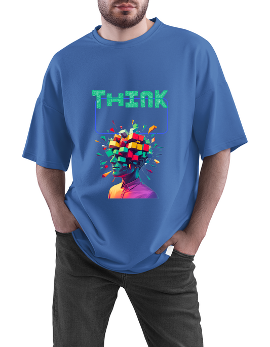 Think Outside the Box – Men’s and unisex Oversized T-Shirt