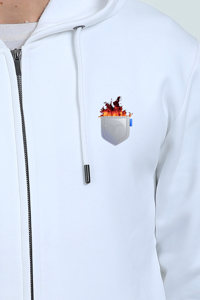 Fire Pocket Hoodie – Cool 3D Flame Graphic for Men & Unisex | Streetwear Pullover