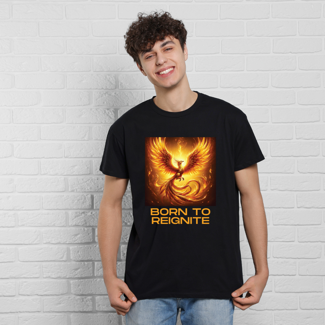 Born to Reignite – Phoenix Graphic Men’s T-Shirt | Bold & Powerful Design