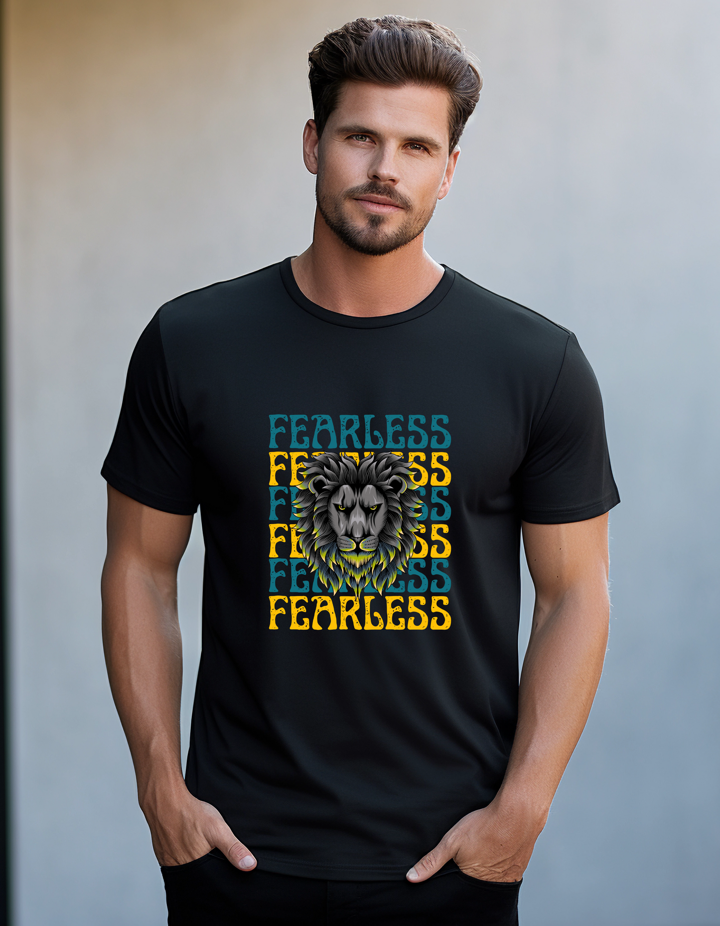 Fearless Lion | Bold Graphic T-Shirt for Warriors & Risk Takers