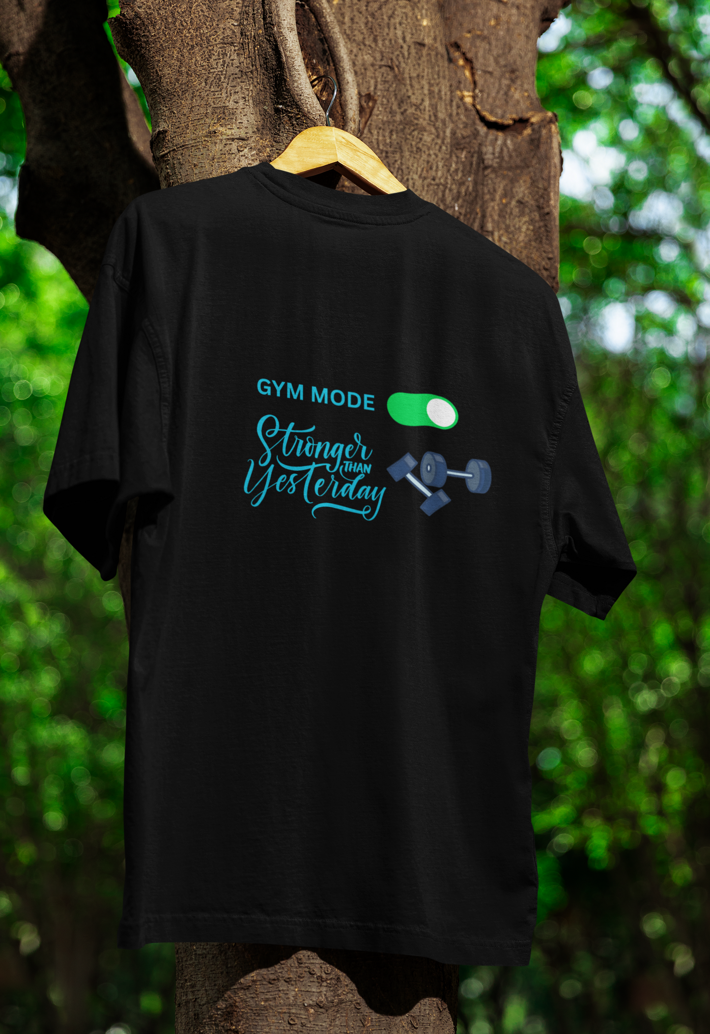 GYM MODE ON – Stronger Than Yesterday T-Shirt