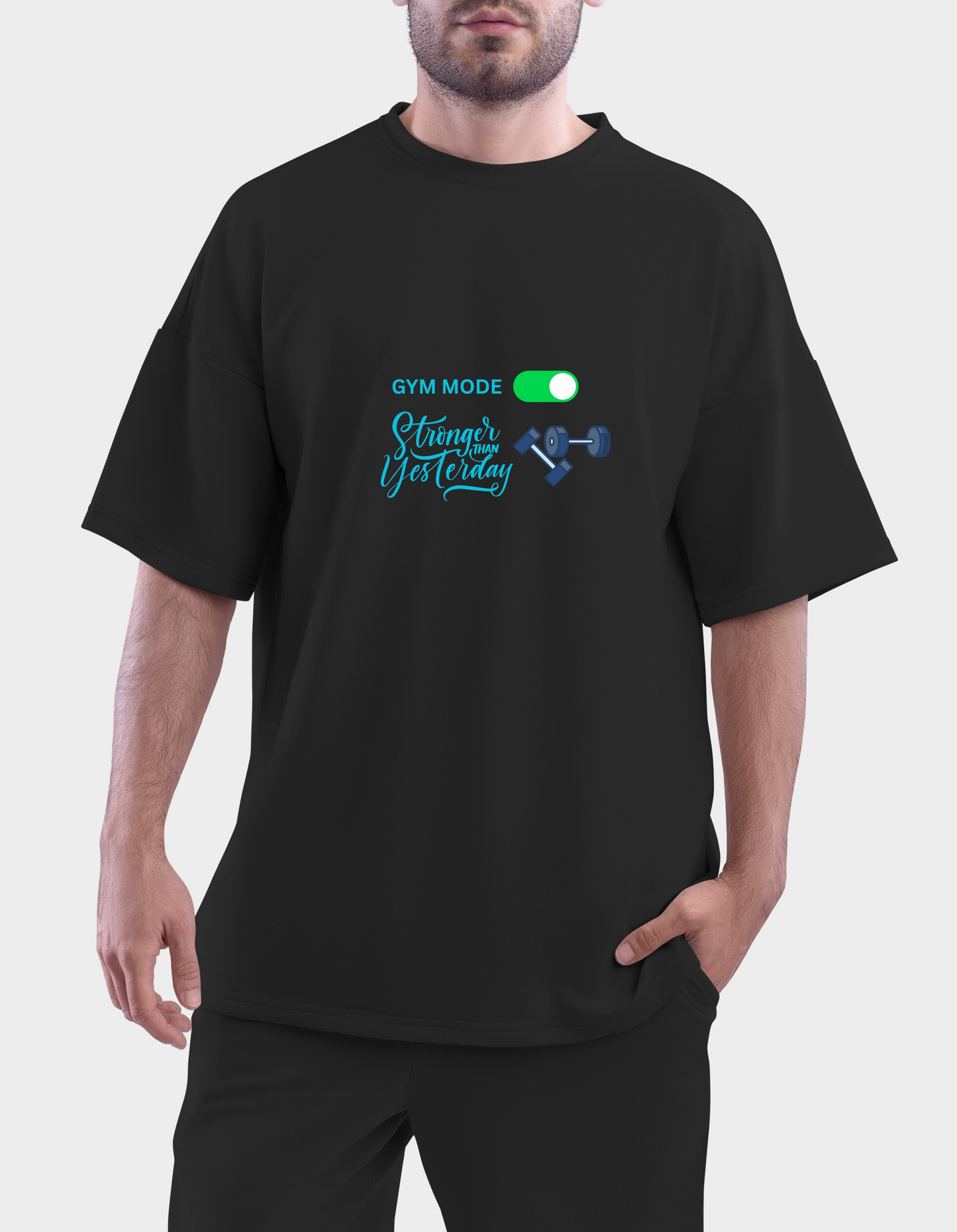 GYM MODE ON – Stronger Than Yesterday T-Shirt