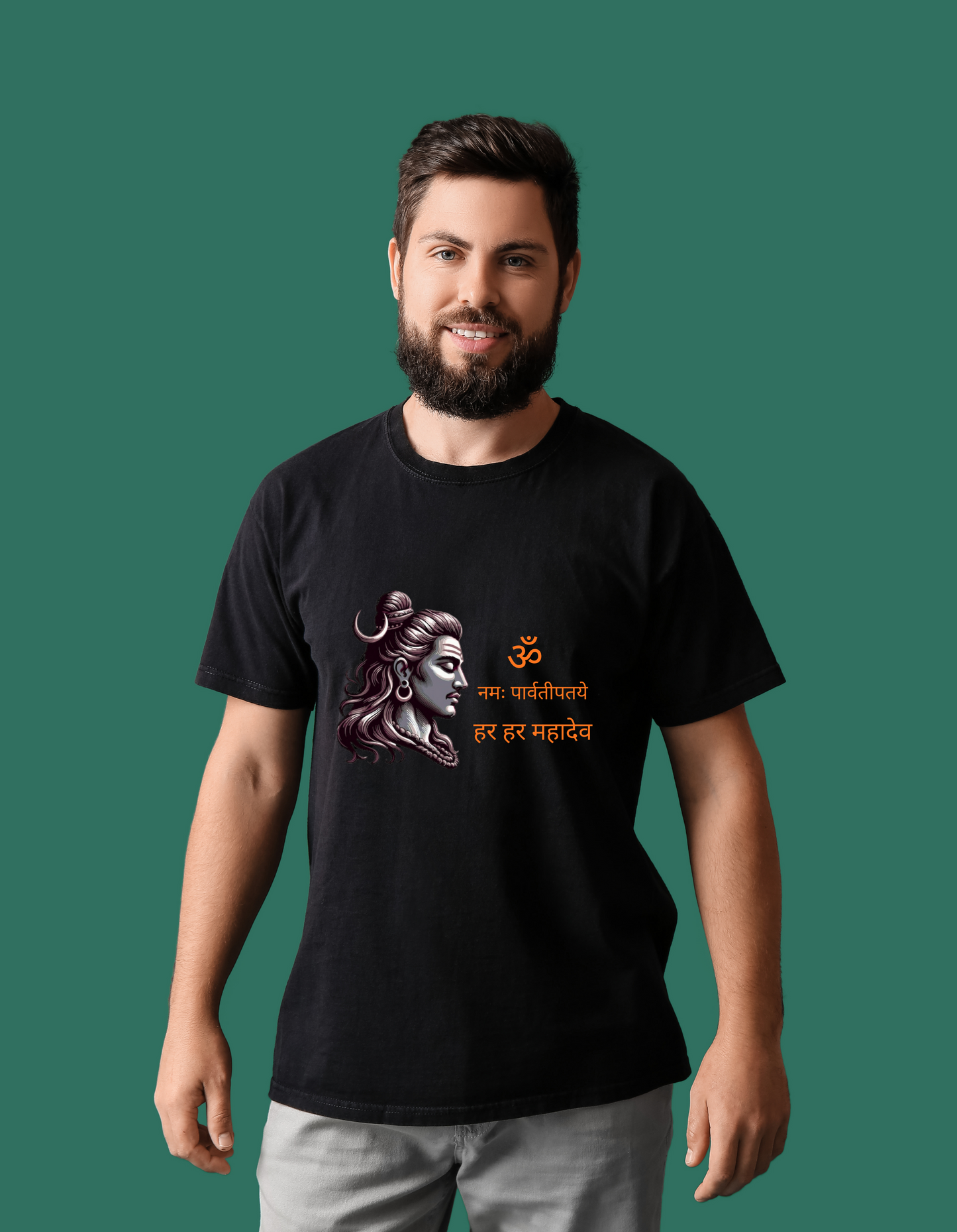 Har Har Mahadev | Lord Shiva Spiritual Graphic T-Shirt – Sanskrit Edition